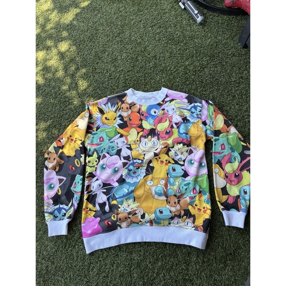 Pokemon Other - Official Pokemon All Over Print Characters Pull Over Unisex Small